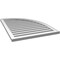 Ekena Millwork Quarter Round Top Right Surface Mount PVC Gable Vent w/ 2"W x 1-1/2"P Brickmould Frame, 28"W x 38"H GVPQR28X3802SF - alternate 2